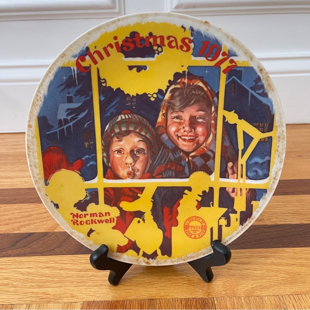 Norman‎ Rockwell Collectible Christmas 1977 Plate